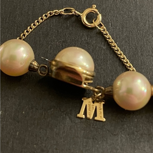 Vintage 1980’s Majorica Pearl Necklace .925 Sterling Silver & Case - Picture 8 of 16